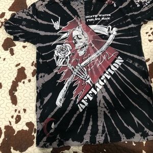 Affliction size medium reaper shirt rare tie dye